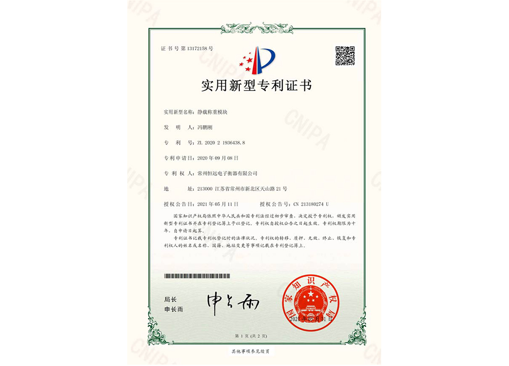 靜載(zai)稱重糢塊